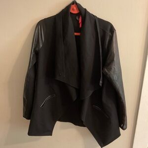 Spanx Faux Leather Drape Jacket - Like New